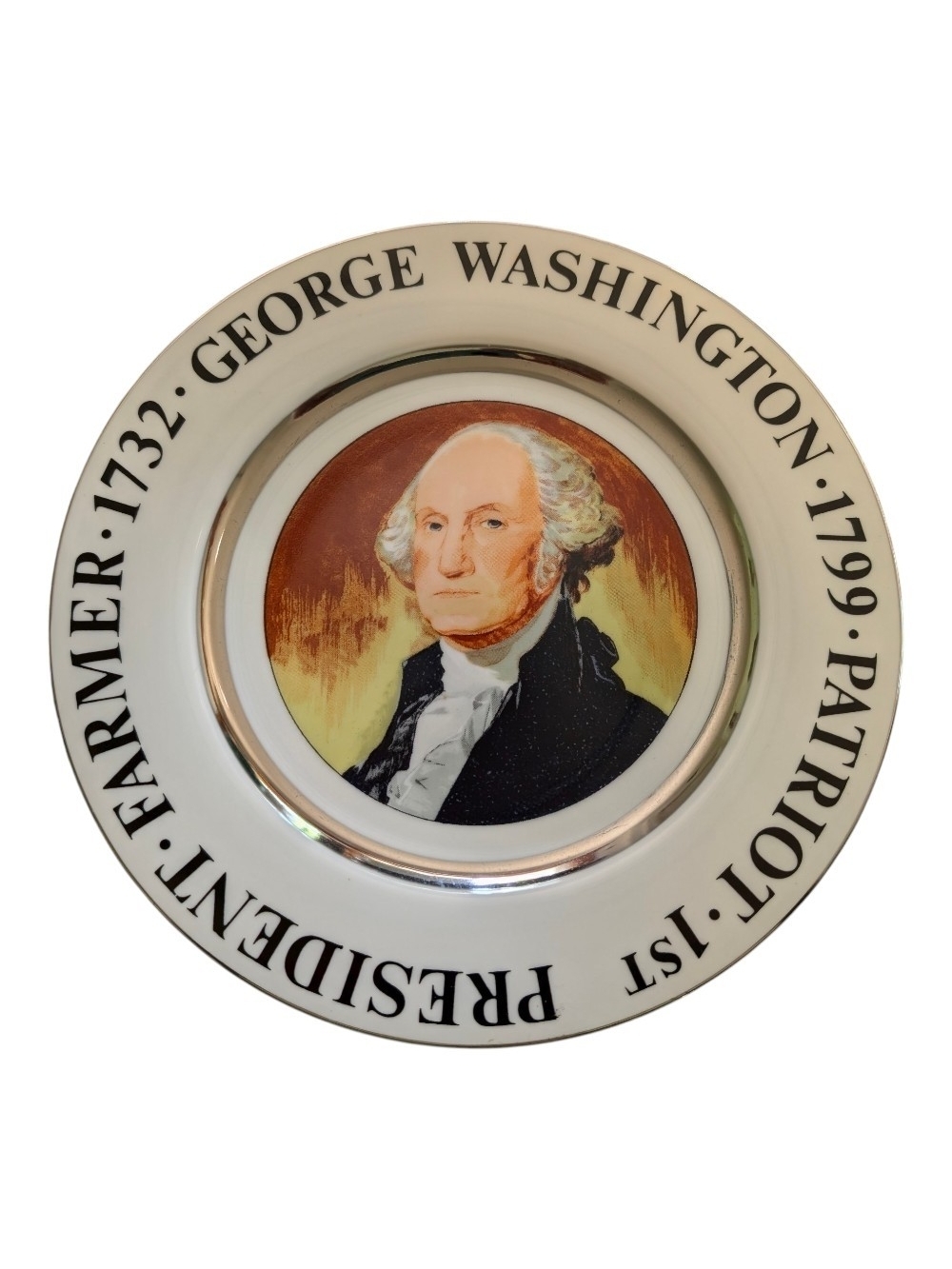 George Washington Decorative Collector Plate - White with Portrait